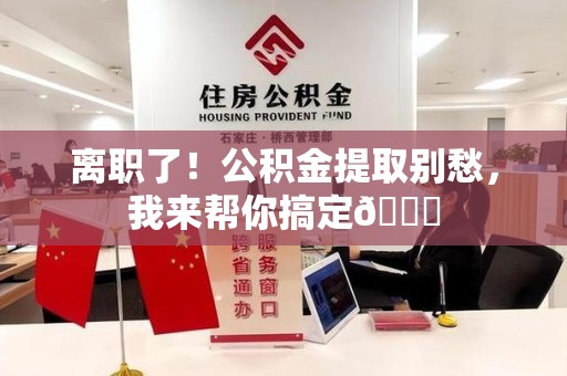 新罗离职了！公积金提取别愁，我来帮你搞定😎